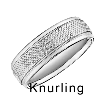 Knurling metal finish